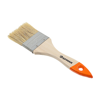 ЕРМАК/HEADMAN Кисть малярная плоская "Бейсик" нат. щетина 2" (50мм)