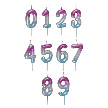 Свеча для торта - цифра тм Fntastic, градиент (0-9), 11 см, арт 2