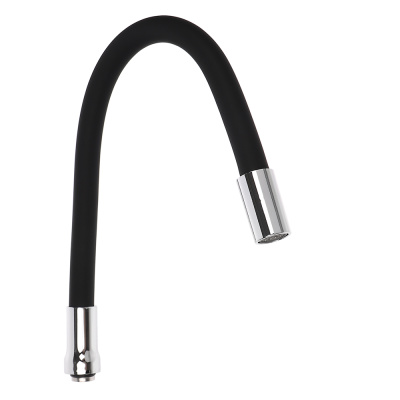 Излив смесителя для кухни, гибкий, силиконовый, 1 режим, 50см, черный