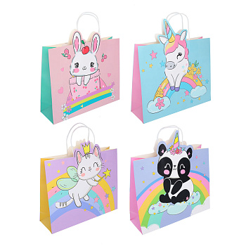 Пакет подарочный, тм Fntastic, фигурный, L 32x26x10см, бумага, 4 дизайна