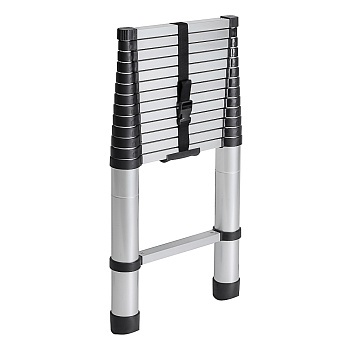 ЕРМАК Лестница телескопическая (макс.нагрузка 150кг) алюминий, 14 ступеней (4,1м)
