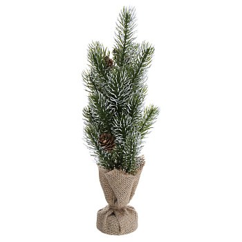 СНОУ БУМ Елочка литая 100% РЕ, шишка, на пеньке, 30 см, 26-63