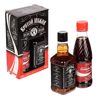 Подарочный набор мужской "Крутой мужик": гель для душа виски, гель для душа кола, 2х250мл