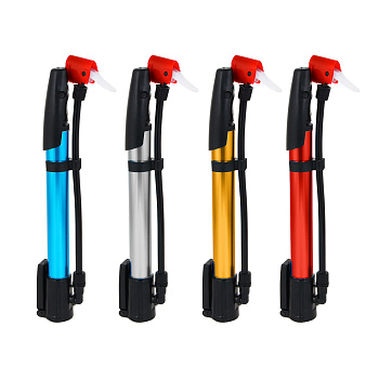 Насос велосипедный, тм BY SPORT, (шредер, преста), 32.5х2.7см, пластик, металл, 3 цвета