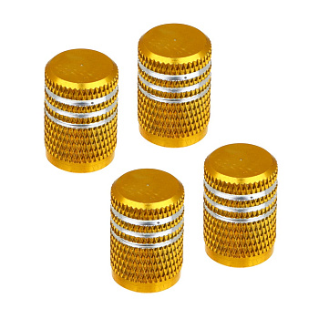 ЕРМАК Набор заглушек ниппеля 4шт. алюминиевый, универсальный, золото