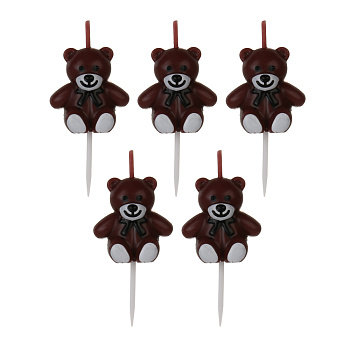 Набор свечей для торта тм Fntastic, 3 см, 5 шт, "Медвежата", парафин
