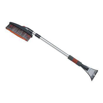 ЕРМАК Щетка для уборки снега с распушенной щетиной 86-122см, телескопическая