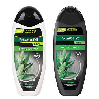 Шампунь-кондиционер мужской Palmolive MEN 2в1 Против перхоти, Шалфей, 450мл