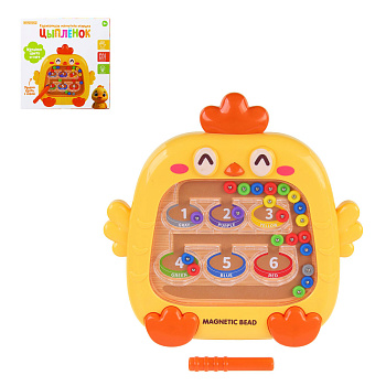 Развивающая магнитная игрушка "Цыпленок", ИГРОЛЕНД, ABS
