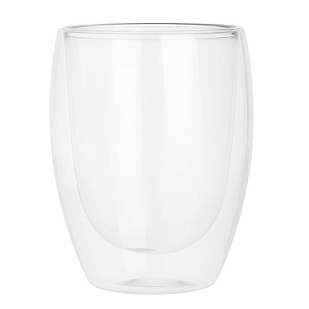 Стакан с двойными стенками тм MILLIMI Симпл, 350мл, стекло