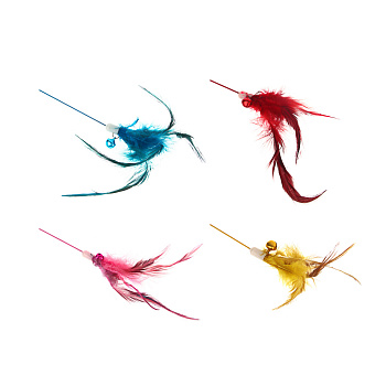 VETTA Игрушка-дразнилка для домашних животных, пластмасса, перья, 60,5 см