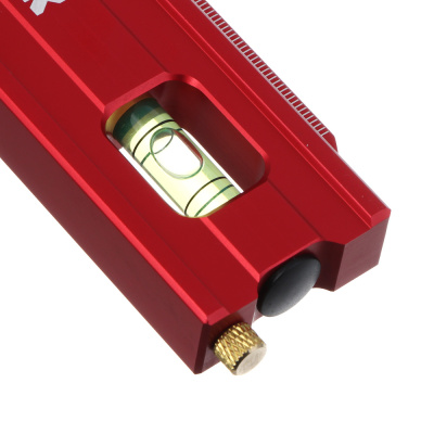 Угольник разметочный 30см тм ЕРМАК, с отверстиями для разметки(интервал 5мм) и пузырьковым уровнем