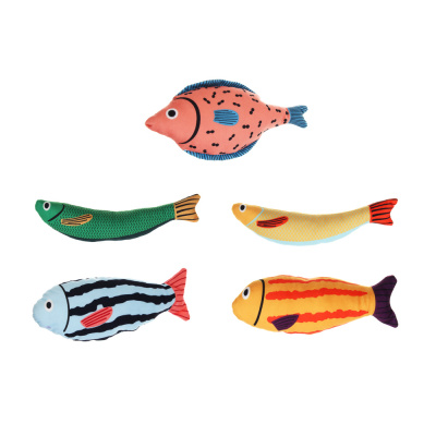 Игрушка для кошек тм VETTA, рыба разноцветная, 21-23см