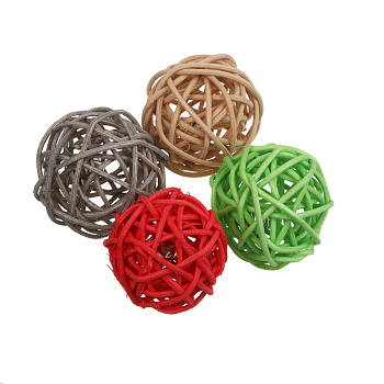 Набор игрушек для кошек тм VETTA, плетеные шарики, 4,5см, 4 шт