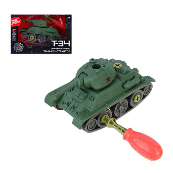 BY Русские Супергерои  УВЗ Танк-конструктор Т-34, отвертка, 11x13x20 см., PP