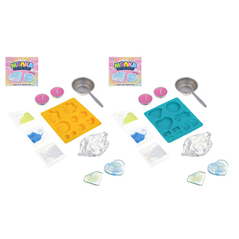 ХОББИХИТ Набор для творчества "Мялка", металл, блестки, парафин, силикон, 10х9х8 см, 2 дизайна