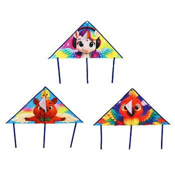 ИГРОЛЕНД Воздушный змей, 80см текстиль, 3 дизайна