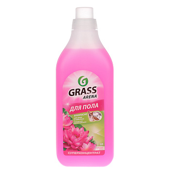 Средство для мытья пола GRASS ARENA с полирующим эффектом, цветущий лотос, п/б, 1л
