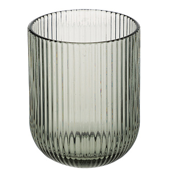 MILLIMI Стакан Грея, 250мл, стекло, серый, рифленый