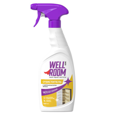 Очиститель с нейтрализатором запаха Wellroom, цитрус, 600 мл