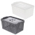 Корзинка Лофт 5,3л 295х185х145мм с крышкой белый, серый Корзинка Лофт 5,3л 295х185х145мм с крышкой белый, серый