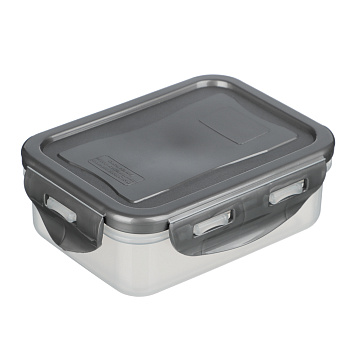 Контейнер герметичный для СВЧ с защелками, 0,33л, 130х100х45мм, пластик