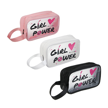 Косметичка банная с боковой ручкой тм ЮL Girl Power, ПУ, ПВХ, 21,5х12,5х8, 3 цвета