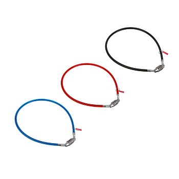 Замок велосипедный тм BY SPORT, противоугонный, тросовый, кодовый, 650х8мм, металл, ПВХ, 3 цвета