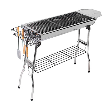 Мангал тм GRILLBOOM, нержавеющая сталь, 73х70х33 см