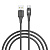 Кабель для зарядки USB(A)-Type C BY Twist, 36Вт, 1 м, 3A, гибкий силикон, чёрный