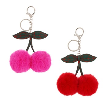 Подвеска мягкая "Вишенки", полиэстер, иск. мех, металл, тм ИГРОЛЕНД, 1811-44