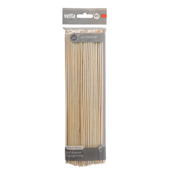 Шпажки-шампуры тм VETTA, 25см, d3мм, бамбук, 90шт
