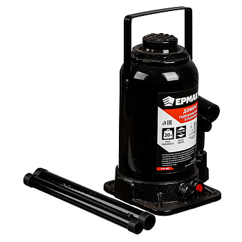 ЕРМАК Домкрат гидравлический бутылочный 20 т, высота подъема 244-449мм