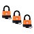 ЕРМАК Набор влагозащищенных навесных замков "Система всё под один ключ" (3 замка + 3 ключа)