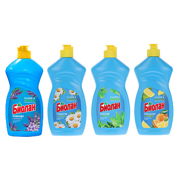 Средство для мытья посуды БИОЛАН, 4 вида, п/б, 450г