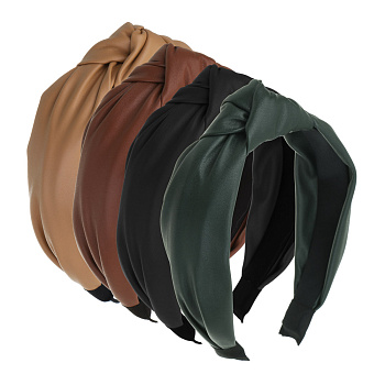 Ободок для волос ЮНИLOOK, 3см, PU, ABS, 3-4 цвета, ACS-66