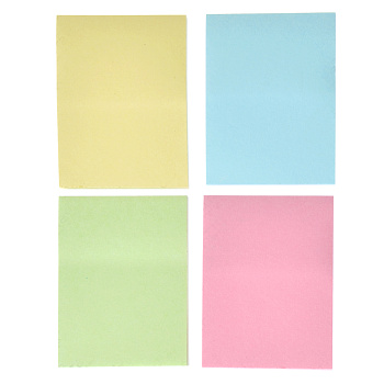 Набор блоков с клеевым краем бумажные ClipStudio 38x51мм, 4х50 листов, 4 цвета