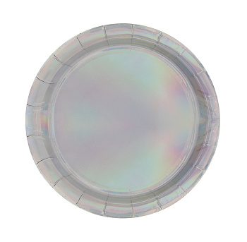 Fntastic Набор тарелок одноразовых, 6 шт, 18 см, голография, бумага