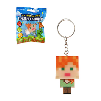 Игрушка брелок "Мультяшки", ИГРОЛЕНД, ABS, металл, LR41х3шт, 5см
