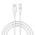 Кабель для зарядки USB(A)-Type C BY Twist, 36Вт, 1 м, 3A, гибкий силикон, белый