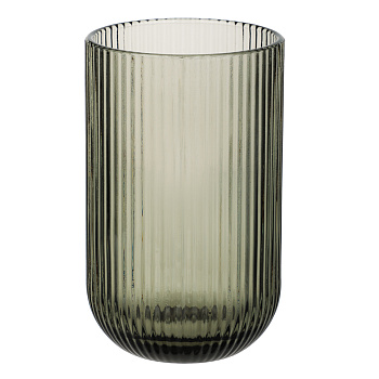 MILLIMI Стакан Грея, 400мл, стекло, серый, рифленый