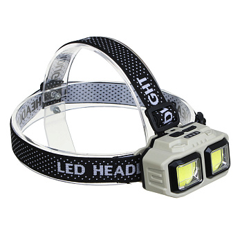 Фонарь налобный тм ЕРМАК,съемный аккумулятор,2СОВ,4 режима,1200мАч,Type C,красный свет,85х51х51 мм