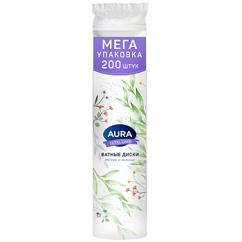 Ватные диски AURA TOTAL CARE, 200шт