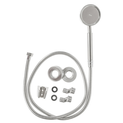 СоюзКран Смеситель для ванны с душем, прямой излив 35см, кер. картридж 40мм, нерж. сталь, SS08-P118