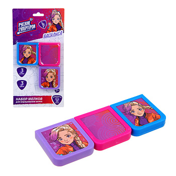 BY Русские Супергерои Набор мелков для окрашивания волос 3шт, #61108