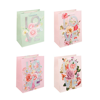 Пакет подарочный тм Fntastic 18x23x10см, бумага, 4 дизайна, арт.8