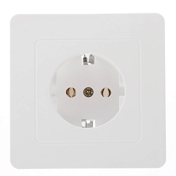 Розетка скрытой установки Intro Style с заз. 2P+E Schuko, 16А-250В, IP20, СУ, 7-202-01, белый