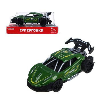 ИГРОЛЕНД Машинка "Супергонки", инерция, АБС, PP, 13,2х7,3х6,6 см, 6 дизайнов
