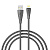 Кабель для зарядки USB(A)-iP BY Nylon Pro, 12Вт, 1 м, 2.4A, нейлон, черный