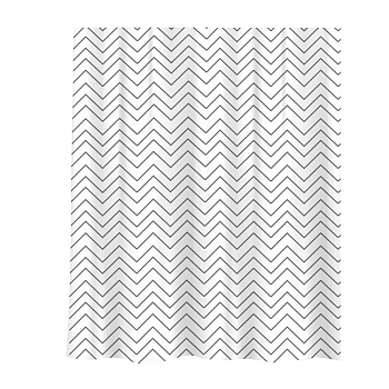 Шторка для ванной тм VETTA Рондо, полиэстер 90гр., 180x180 см, белый фон, темно-серые полосы